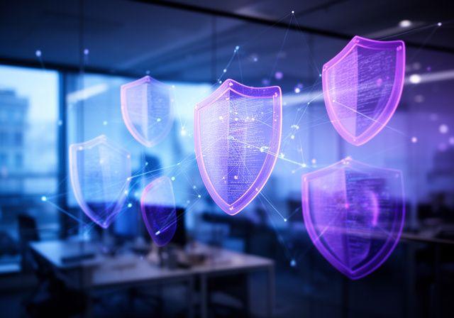 Abstract digital security and human capital visual