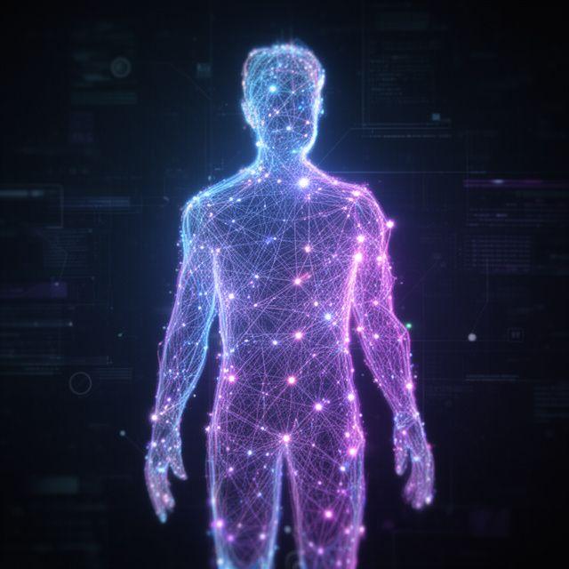Abstract digital representaton of workforce analytics and connectivity